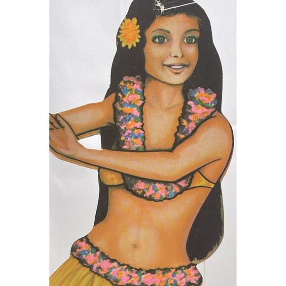 Vintage 1979 BEISTLE Hawaii Aloha Hula Girl Ukulele Die Cut Wall Hangings 14” - Picture 6 of 16